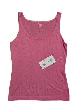 Lilly Pulitzer Rose Pink Scoop Neck Cashmere Tank Top